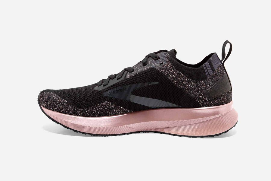 Levitate 4 Road Brooks Running Shoes NZ Womens - Black/Pink - VBGKIC-903